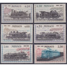 F-EX63423 MONACO MNH 1968 RAILROAD TRAIN RAILWAYS LOCOMOTIVE FERROCARRIL