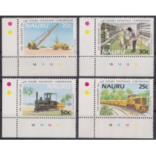 F-EX63437 NAURU MNH 1982 PHOSPHATE RAILROAD TRAIN RAILWAYS LOCOMOTIVE FERROCARRIL