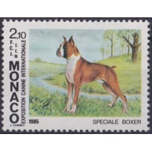 F-EX64452 MONACO MNH 1985 DOG PERROS INTERNATIONAL DOG SHOW.