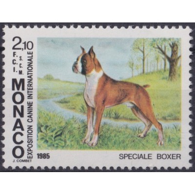F-EX64452 MONACO MNH 1985 DOG PERROS INTERNATIONAL DOG SHOW.