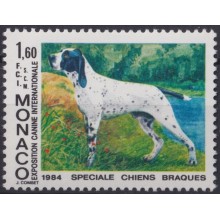 F-EX64454 MONACO MNH 1984 DOG PERROS INTERNATIONAL DOG SHOW.