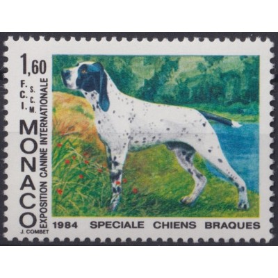 F-EX64454 MONACO MNH 1984 DOG PERROS INTERNATIONAL DOG SHOW.