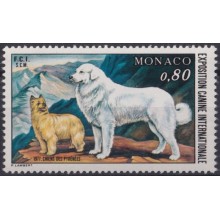 F-EX64456 MONACO MNH 1977 DOG PERROS INTERNATIONAL DOG SHOW.