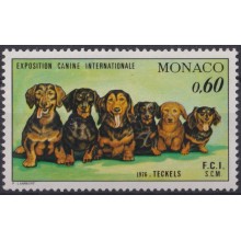 F-EX64462 MONACO MNH 1976 DOG PERROS INTERNACIONAL EXPOSICIÓN CANINA.