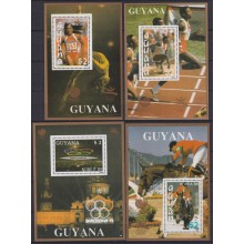F-EX64625 GUYANA MNH 1988 SEOUL OLYMPIC GAMES TO BARCELONA ATHLETISM.
