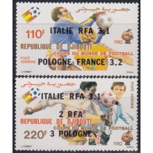 F-EX64572 DJIBOUTI MNH 1982 IMPERF CHAMPIONSHIP SOCCER FOOTBALL WINNER OVERPRINT.