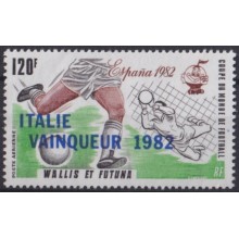 F-EX64576 WALLIS ET FUTUNA MNH 1982 WORD CHAMPIONSHIP SOCCER FOOTBALL OVERPRINT.