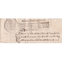 1803-PS-13 ESPAÑA SPAIN 1803 SEALLED PAPER REVENUE. SELLO 2º.