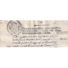 1807-PS-11 ESPAÑA SPAIN 1807 SEALLED PAPER REVENUE. SELLO 4º.