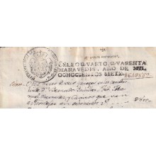 1807-PS-12 ESPAÑA SPAIN 1807 SEALLED PAPER REVENUE. SELLO 4º.