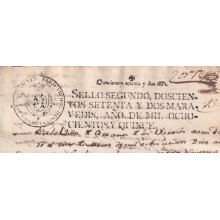 1815-PS-45 ESPAÑA SPAIN 1815 SEALLED PAPER REVENUE. SELLO 2º.