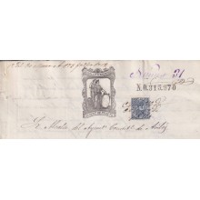 1874-PS-32 ESPAÑA SPAIN 1874 SEALLED PAPER REVENUE. SELLO 11º + WAR TAX.