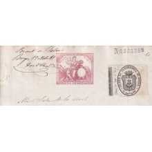 1881-PS-7 ESPAÑA SPAIN 1881 SEALLED PAPER REVENUE. SELLO 10º + BURGOS LAWYER.