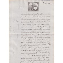 1886-PS-13 ESPAÑA SPAIN 1886 SEALLED PAPER REVENUE. SELLO 9º + BURGOS LAWYER.