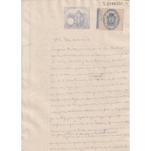 1887-PS-16 ESPAÑA SPAIN 1887 SEALLED PAPER REVENUE. SELLO 9º + BURGOS LAWYER.