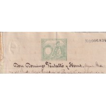 1889-PS-12 ESPAÑA SPAIN 1889 SEALLED PAPER REVENUE. SELLO 5º + BURGOS LAWYER.