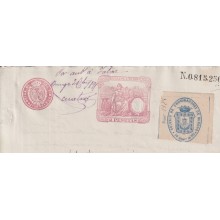 1891-PS-12 ESPAÑA SPAIN 1891 SEALLED PAPER REVENUE. SELLO 10º + BURGOS LAWYER.