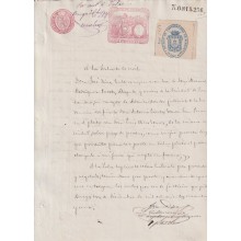 1891-PS-12 ESPAÑA SPAIN 1891 SEALLED PAPER REVENUE. SELLO 10º + BURGOS LAWYER.