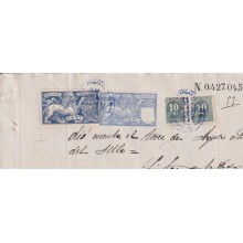 1897-PS-17 ESPAÑA SPAIN 1897 SEALLED PAPER REVENUE. SELLO 12º + 10c WAR TAX.