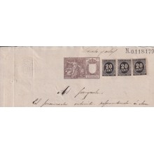 1899-PS-13 ESPAÑA SPAIN 1899 SEALLED PAPER REVENUE. SELLO 11º + 20c WAR TAX.