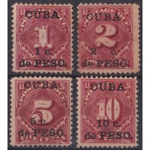 1899-761 CUBA US OCCUPATION 1899 POSTAGE DUE ORIGINAL GUM.