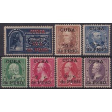 1899-764 CUBA US OCCUPATION 1899 US OVERPRINTED SET 1c-10c SPECIAL DELIVERY ORIGINAL GUM & WITHOUT GUM.