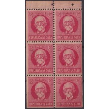 1917-446 CUBA REPUBLICA 1917 2c (215c) MAXIMO GOMEZ BOOKLED MNH.