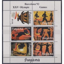 F-EX48089 GUYANA MNH 1989 OLYMPIC GAMES BARCELONA ARCHEOLOGY LIMITED EDITION.