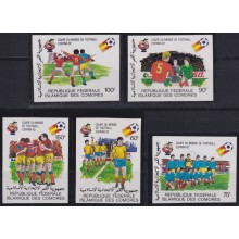 F-EX49513 COMORES MNH 1981 IMPERF SET CHAMPIONSHIP CUP SOCCER FOOTBALL.