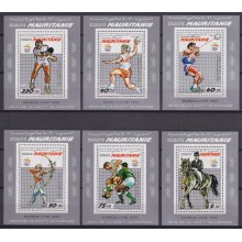 F-EX65185 MAURITANIE MNH 1990 OLYMPIC GAMES BARCELONA PERFORATED BLOCK.