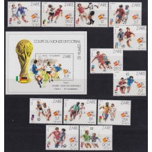 F-EX63629 ZAIRE MNH 1982 SHEET SPAIN SOCCER WORLD CUP FUTBOL.