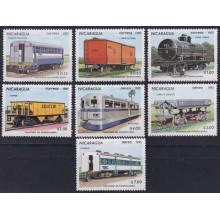 F-EX63440 NICARAGUA MNH 1983 RAILROAD TRAIN RAILWAYS LOCOMOTIVE FERROCARRIL.