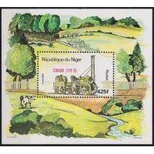 F-EX63138 NIGER MNH 1983 TSUKUBA EXPO RAILROAD TRAIN RAILWAYS LOCOMOTIVE FERROCARRIL