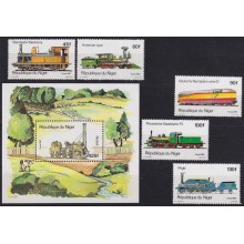 F-EX63608 NIGER MNH 1980 RAILROAD TRAIN RAILWAYS LOCOMOTIVE FERROCARRIL.