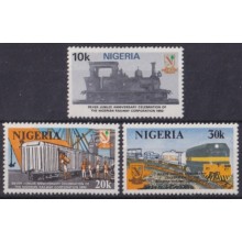 F-EX63448 NIGERIA MNH 1961 SILVER JUBILEE RAILROAD TRAIN RAILWAYS LOCOMOTIVE FERROCARRIL.