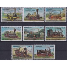 F-EX63470 PARAGUAY MNH 1976 RAILROAD TRAIN RAILWAYS LOCOMOTIVE FERROCARRIL.