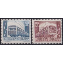 F-EX63983 POLAND MNH 1952 RAILROAD TRAIN RAILWAYS LOCOMOTIVE FERROCARRIL.