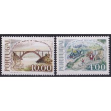 F-EX63980 PORTUGAL MNH 1977 CENT RAILROAD TRAIN RAILWAYS LOCOMOTIVE FERROCARRIL.