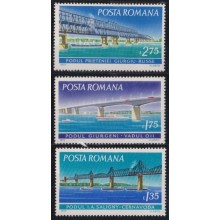 F-EX63994 RUMANIA MNH 1972 DANUBE RAILROAD BRIDGE TRAIN RAILWAYS LOCOMOTIVE FERROCARRIL.