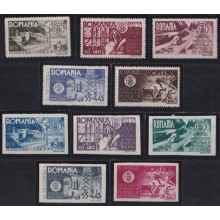 F-EX62897 RUMANIA MNH 1945 ENGINEERS ACIR AVION RAILROAD TRAIN RAILWAYS LOCOMOTIVE FERROCARRIL.