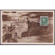 POS-1884 CUBA POSTCARD 1929 1c MARTI USE HAVANA MORRO CASTLE.