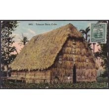 POS-1892 CUBA POSTCARD CIRCA 1913 TOBACCO HOUSE. GABRIEL CITY TO USA US RARE.