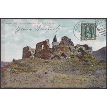 POS-1893 CUBA POSTCARD 1909 SANTIAGO DE CUBA EL VISO FORT TO GERMANY.