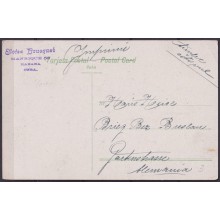POS-1893 CUBA POSTCARD 1909 SANTIAGO DE CUBA EL VISO FORT TO GERMANY.