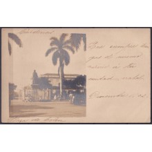 POS-1899 CUBA POSTCARD 1902 CARDENAS COLUMBUS SQUEARE RARE TO USA US.