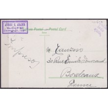 POS-1901 CUBA POSTCARD 1910 SANTIAGO DE CUBA RAILROAD BRIDGE GUANINICUM FRANCE.