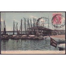 POS-1926 CUBA POSTCARD 1917 HAVANA BOAT OF LANDING TO ARGENTINA.