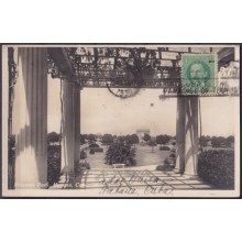 POS-1929 CUBA POSTCARD 1930 1c MIRAMAR PARK TO ARGENTINA.