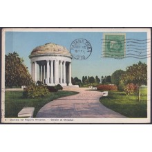 POS-1937 CUBA POSTCARD 1930 HAVANA GARDEN OF MIRAMAR FIVE AVENUE TO ARGENTINA