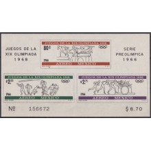 F-EX65135 MEXICO MNH 1966 PRE OLYMPIC GAMES SET SHEET.